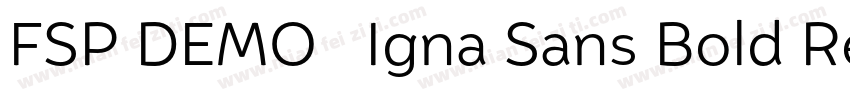 FSP DEMO   Igna Sans Bold Regular字体转换